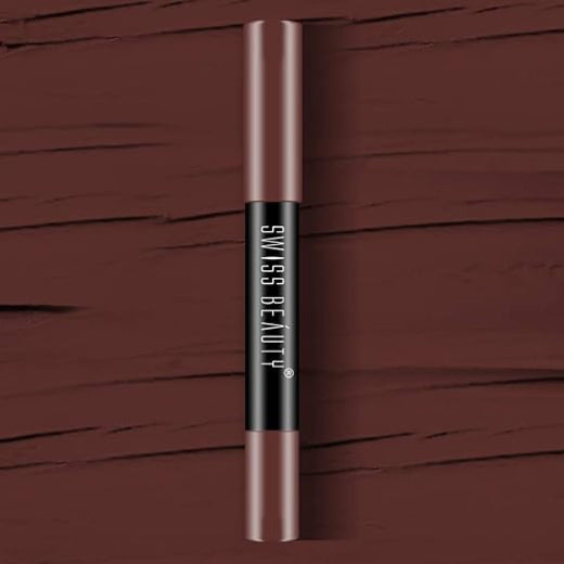Swiss Beauty 12 Hrs. Stay Matte Lip Crayon Chocobar 1(8JL)