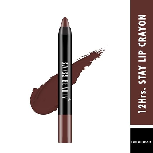 Swiss Beauty 12 Hrs. Stay Matte Lip Crayon Chocobar 1(8JL)