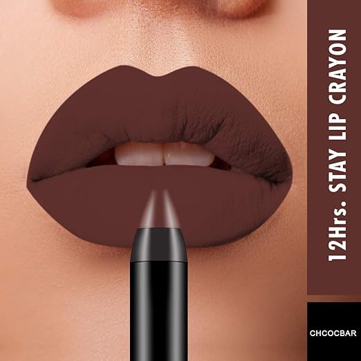 Swiss Beauty 12 Hrs. Stay Matte Lip Crayon Chocobar 1(8JL)