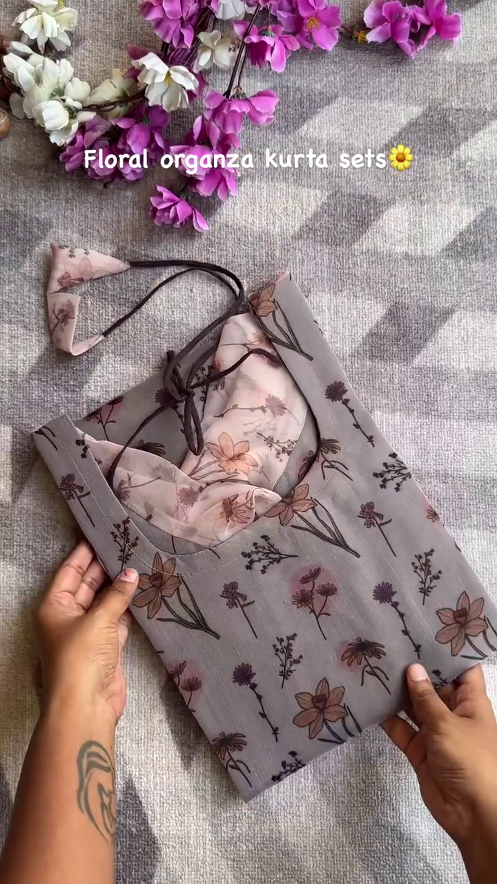 Most Trending Floral Georgette Royal Brown Dress