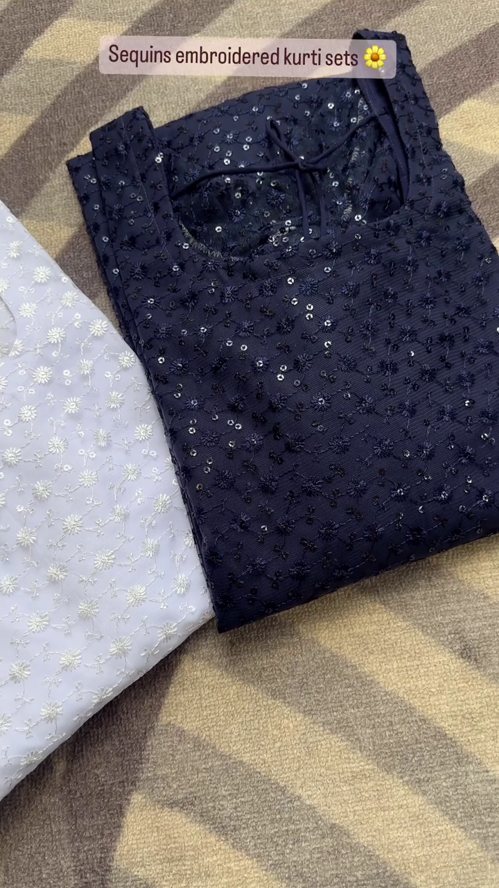 Nudy Blue Dress Set with Sequin work only 90/- (JL28-1.3)
