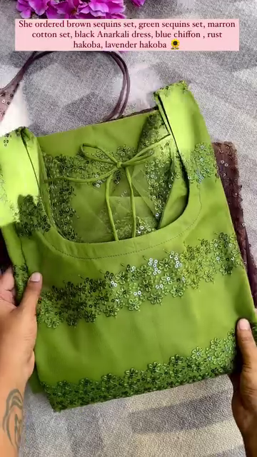 Set of Designer Dress Set with Sequin work only 90/- (1AG-1.2)